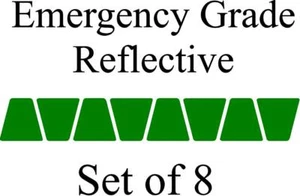 Green HELMET TETS TETRAHEDRONS HELMET STICKER  EMT EMERGENCY GRADE REFLECTIVE - Picture 1 of 3