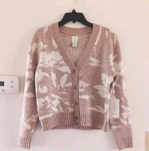 Joie Floral V-Neck Cardigan Size M - Picture 1 of 5