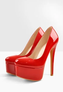 Onlymaker Damen-Slipper-Pumps runde Zehenpartie Himmel High Heel - Bild 1 von 13