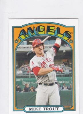Tarjeta de béisbol Mike Trout 2013 Topps Minis 1972 diseño vintage Los Angeles Angels Foto 1 de 2