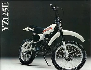 YAMAHA Brochure YZ125 E 1978 White Sales Catalog Catalogue REPRO YZ125E - Picture 1 of 3