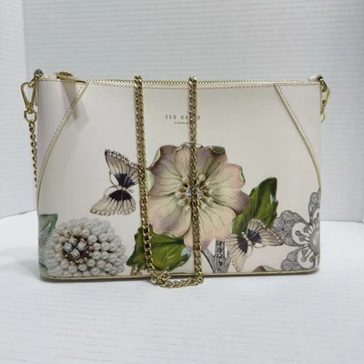 Bolso Bandolera TED BAKER Londres Jardín Gema Cartera Mariposa Flor Dorado Herrajes Foto 1 de 4