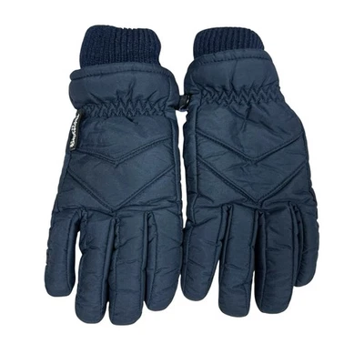 Guantes aislantes Thinsulate para niños azul marino puños tejidos forrados de lana talla M Foto 1 de 4