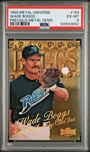 1999 Metal Universe Wade Boggs PMG Precious Metal Gems /50 #153 Rays PSA 6 HOF - Picture 1 of 2