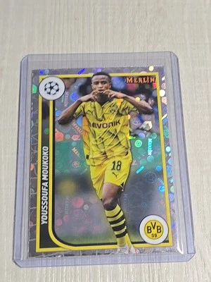 2023-24 Topps Chrome Merlin UEFA Youssoufa Moukoko Vintage Refractor #24 - Image 1 of 2