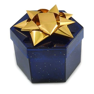 Glitter Blue Bow Ring Jewellery Box - Picture 1 of 4