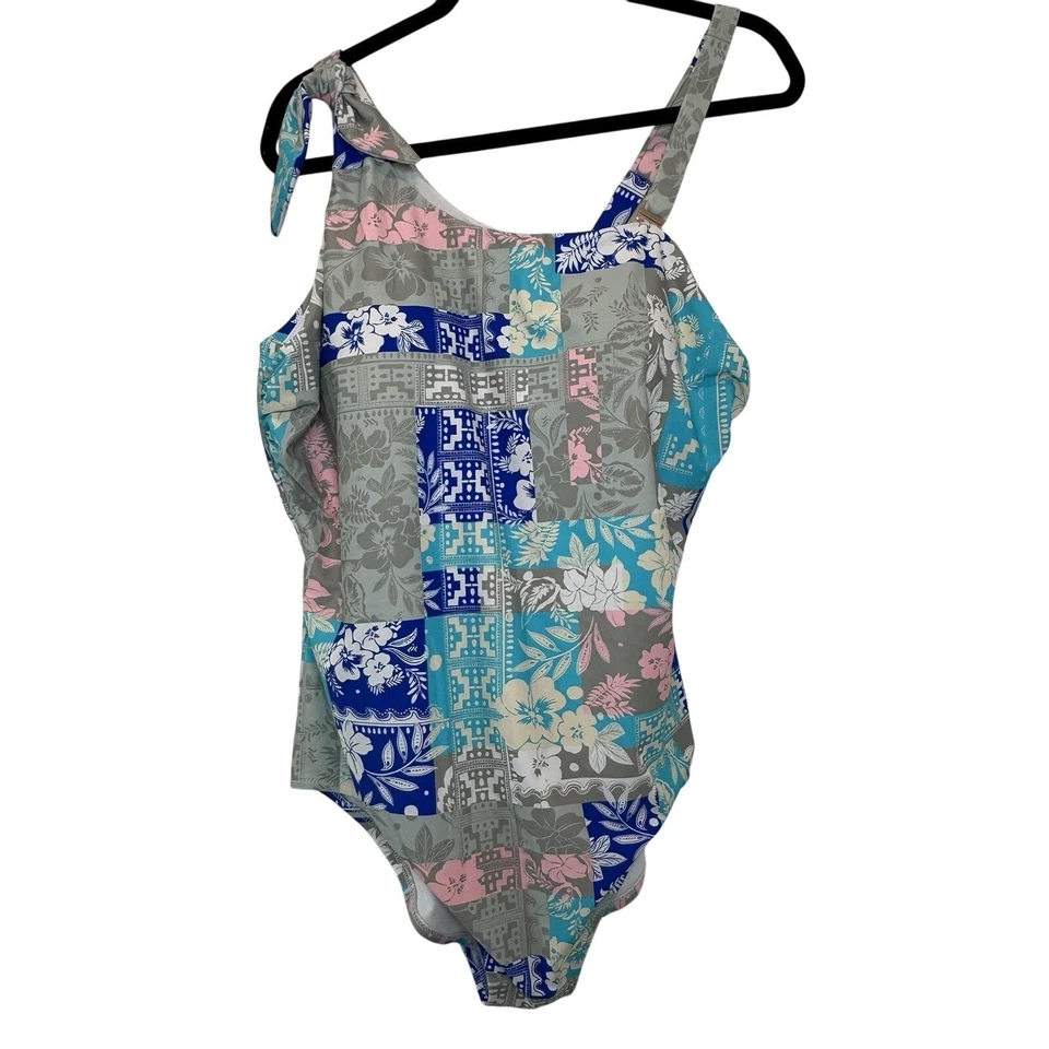 Купальник цельный Cacique Curve цветочный пэчворк 20 Вт - Изображение 1 из 4