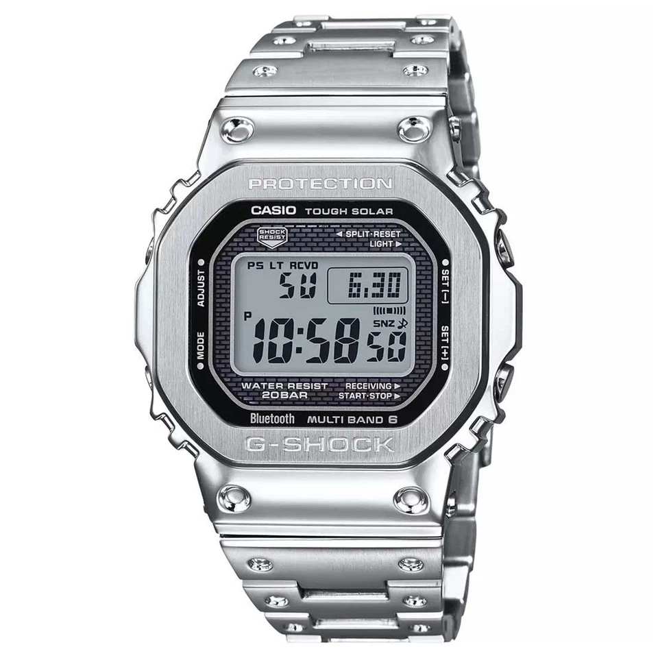 G-Shock Full Metal Silver Edition Bluetooth Solar Watch GMW-B5000D-1 | RRP $1199 - image 1 of 4