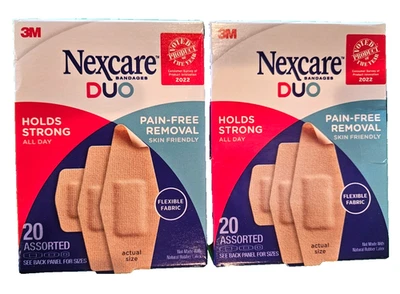 Vendajes Nexcare DUO 20 SURTIDOS Vendajes de Tela (2 cajas) Foto 1 de 4