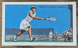 1934 Gallaher Cigarettes Champions Card Series 1. # 7 Helen Wills-Moody - Picture 1 of 2