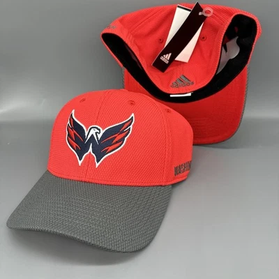 Washington Capitals Adidas Authentic Pro Coach Flex Fitted Red Hat Cap Size 2XL - Image 1 of 4