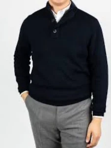 Alan Paine English Explorer Navy Blue 1/4 Zip Pullover Sweater Men’s Uk 42” /107 - Bild 1 von 19