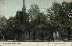 Sullivan,IN M.E. Church 1911 Indiana Antique Postcard - Picture 1 of 2