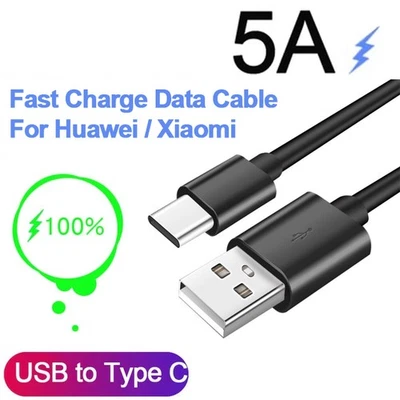 Cable de datos USB tipo C 5A carga rápida USB-A a USB-C cargador lote cable para teléfono Foto 1 de 4