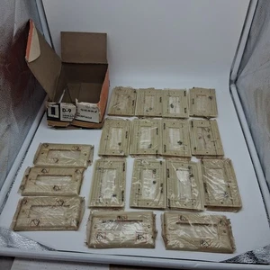 Lot of 17 Vintage Sierra Ribbed Ivory Triplex Plate Covers Triple Outlet *READ* - Picture 1 of 14