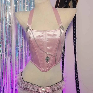 E-Girls Harajuku Punk Rock Chain Grunge Cross Goth Emo Y2K Halter Camisole TOPS - Picture 1 of 14