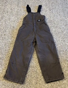 Walls Blizzard Pruf Dark Brown Bib Overalls Size Youth Medium 8/10 - Picture 1 of 7