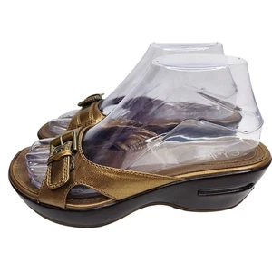 Cole Haan X NikeAir G Series Sandals Women’s Size 7B Copper Slip-On Wedges - Picture 1 of 13