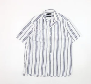 Camisa a rayas azules para hombre Marks and Spencer M - Imagen 1 de 12
