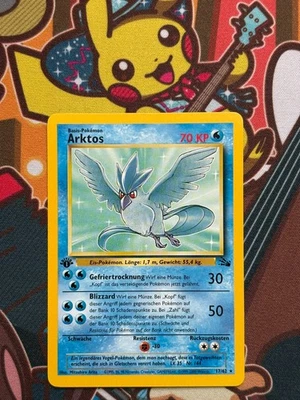 Arktos 1. Edition 17/62 Fossil deutsch Pokemon Karten NM - Bild 1 von 2