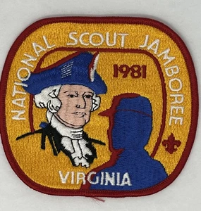 1981 Vintage BSA Boy Scouts of America National Scout Jamboree Patch- 4.5 x 5" - Picture 1 of 3