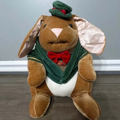 Vintage 1985 Toys R Us Velveteen Rabbit Plush Christmas Bunny Stuffed Animal Toy - Image 1 of 4