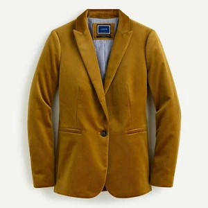 J.Crew Women's (J8978) Parke Blazer in Velvet /Size-2 (Golden Brandy Gold) - Picture 1 of 7
