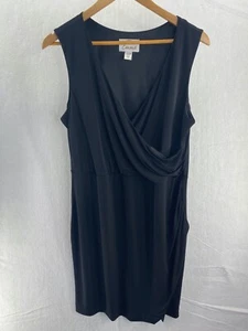 Simply Emma 1X Dress Black Sleeveless Recycled Material Stretch EUC (W5687-L5) - Picture 1 of 8