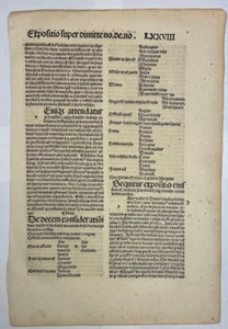 Antique 1489 Opera Libretto Page Script Johannes Gerson Music Incunabula - Picture 1 of 5