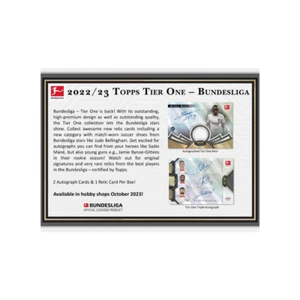 2022/23 Topps Tier One Bundesliga Soccer Hobby Box - Picture 1 of 1
