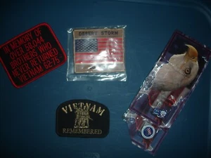 Lotto (4) Spille Vietnam American Legion Patch Veterano di Guerra Spedizione Gratuita FAI UN'OFFERTA! - Foto 1 di 1