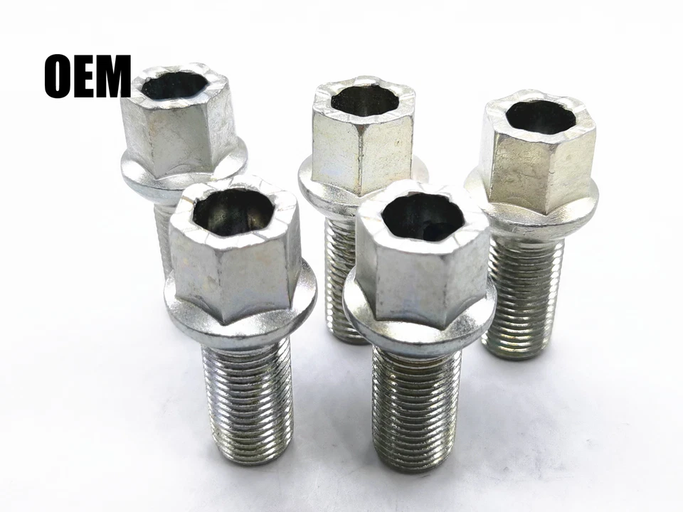5Pcs OEM Wheel Lug Bolts M14x1.5 26MM for VW Beetle Porsche Audi A4 A5 WHT002437 - Image 1 of 4