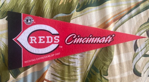 Cincinnati Reds Vintage Old Logo MLB Rico Mini Pennant 9"x4” Felt Banner Flag Cover