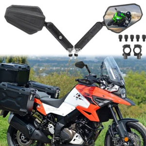 Motorcycle Adventure Side Mirrors +7/8" Handlebar Mount For Suzuki VStrom 1050XT - Bild 1 von 15
