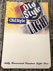 Vintage Beer Display Sign Old Style Light Brew Counter-Top Store Standee 1997