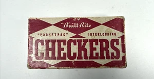 Vintage Built-Rite Pocketpac Interlocking Checkers - Picture 1 of 8