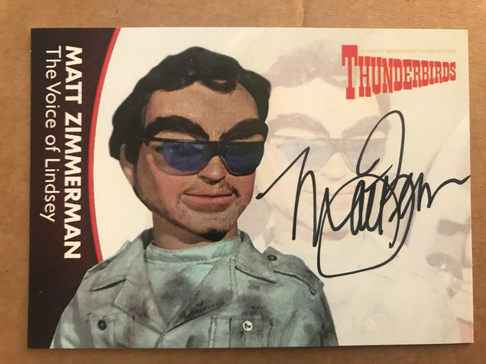 THUNDERBIRDS SERIES 2: AUTOGRAPH CARD: MATT ZIMMERMAN AS LINDSEY MZ3 - Image 1 of 1