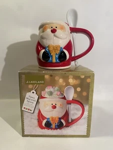 LAKELAND FATHER CHRISTMAS/ SANTA MUG WITH SPOON IN BOX NEW - Picture 1 of 3