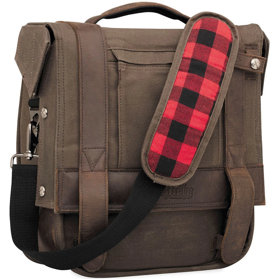 Alforja Burly Voyager tratada con UV roble oscuro para motocicletas Harley personalizada Foto 1 de 4