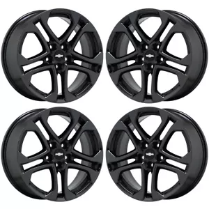 19" Chevrolet SS Black Chrome wheels rims Factory OEM set 5721 5722 EXCHANGE - Picture 1 of 8