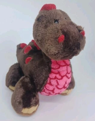 Webkinz Brown Red Pink Cocoa Ganz Dino Dinosaur EUC - Image 1 of 4