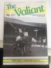 Port Vale V Hereford United 14/9/81 1981 Match Programme