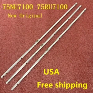 LED strip(3)for Samsung UN75NU7100 UN75NU6900 UN75NU6950 UN75RU7100 75NU7100 - Picture 1 of 6