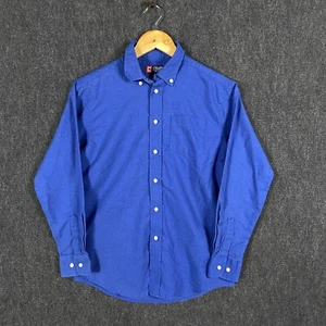 Chaps Boys Size 14 Long Sleeve Button Down Shirt Blue Pocket Regular Fit Casual - Picture 1 of 10