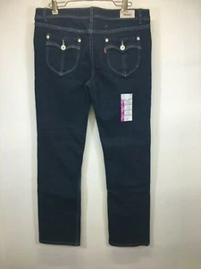 Levis Girls size 14.5 Plus Jeans Slim Straight Fit stretch Elastic Waist Pulls - Picture 1 of 5