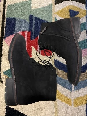 Blondo B6209-014 女式黑色羊毛衬里防水皮革战斗靴 8M — 第 1/4 张图片