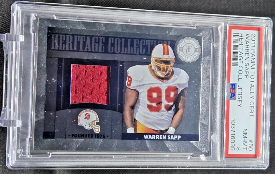 2011 Panini Totally Certified Heritage Collection Jersey #50, #/215 Warren Sapp - Image 1 of 2