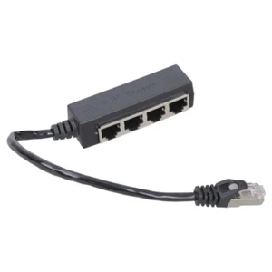 RJ45 Networking Splitter Extender Adapter 1 to 4 Port Ethernet Cable Connector - Afbeelding 1 van 8