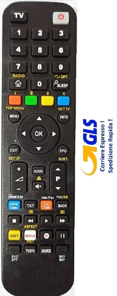 Telecomando già programmato compatibile per TV HKC 50D1 - Immagine 1 di 1