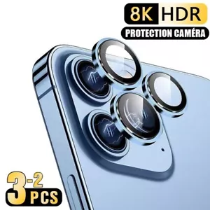 Protection Caméra Objectif Alu+Verre iPhone 16 15 14 13 12 Mini 11 Pro Max Plus - Afbeelding 1 van 21